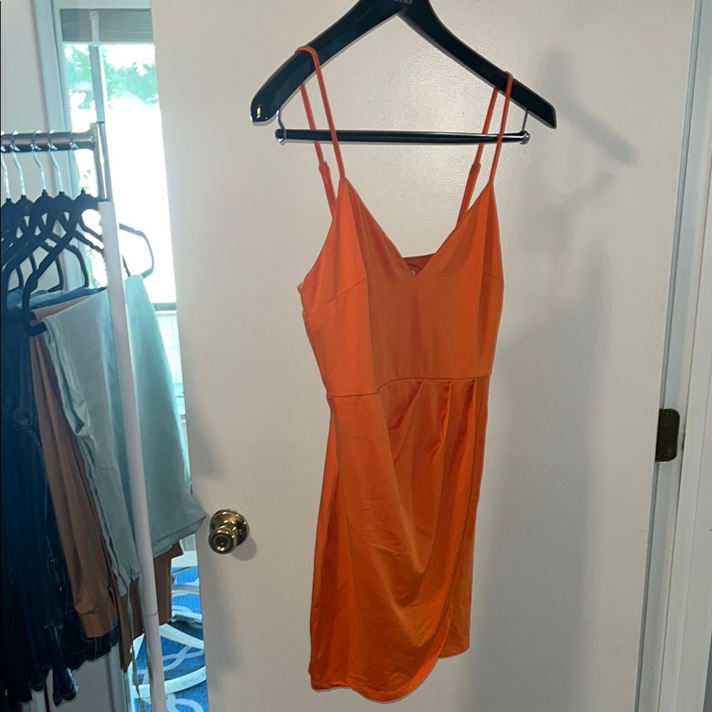 Superdown Tangerine Spaghetti Strap Mini Dress